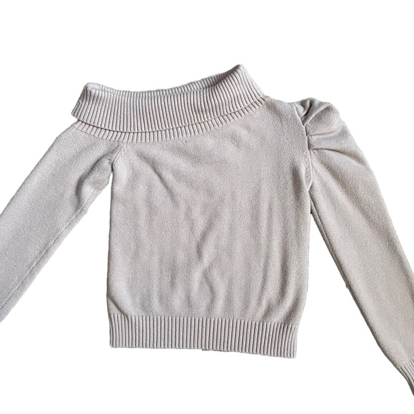 SIMPLEE APPAREL BLUSH PINK ONE PUFF SHOULDER CABLE KNIT SWEATER SIZE SMALL - Picture 5 of 8